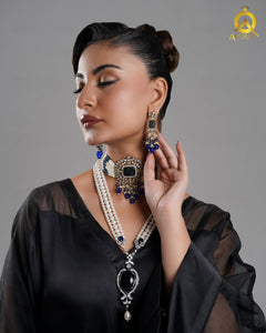 Zarqa - Chocker and Earrings