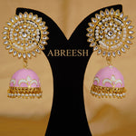 Load image into Gallery viewer, Shams Jhumkay Pink&amp;Gold
