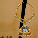 Load image into Gallery viewer, Gulbahar Jhumkay Graphite&amp;Gold
