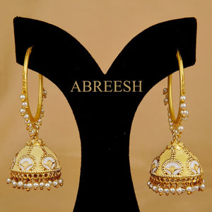 Gulbahar Jhumkay Beige&Gold