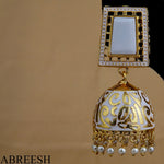 Load image into Gallery viewer, Zark Jhumkay White&amp;Gold
