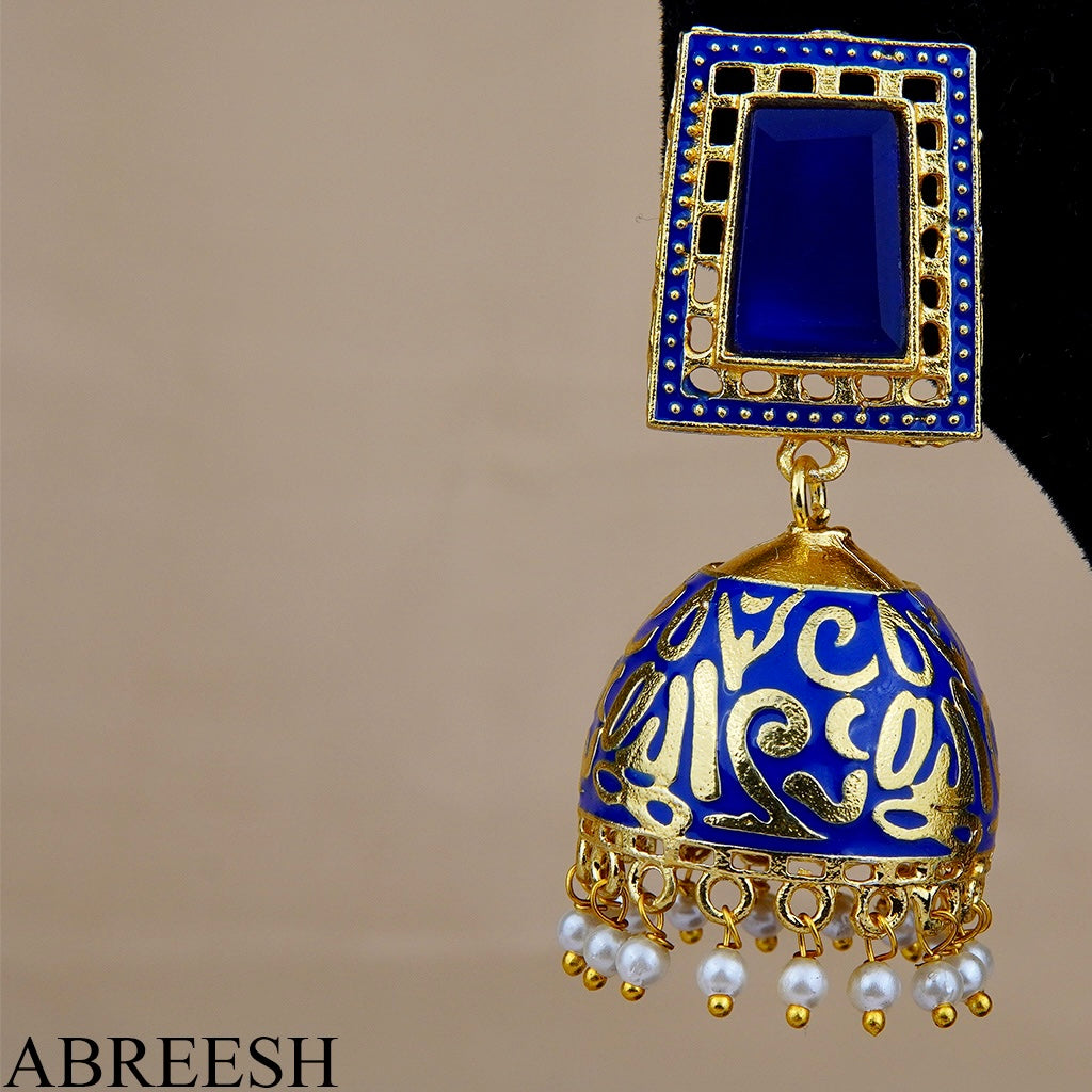 Zark Jhumkay Blue&Gold