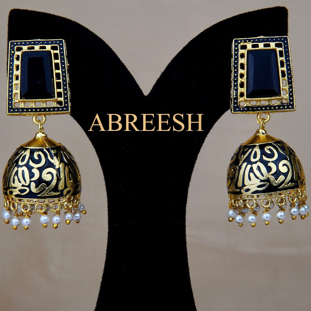 Zark Jhumkay Black&Gold